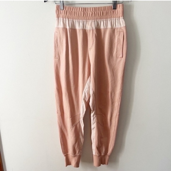 YOUNG FABULOUS & BROKE Odin Peach Color Joggers High Rise Striped Size Small NEW - Picture 1 of 9